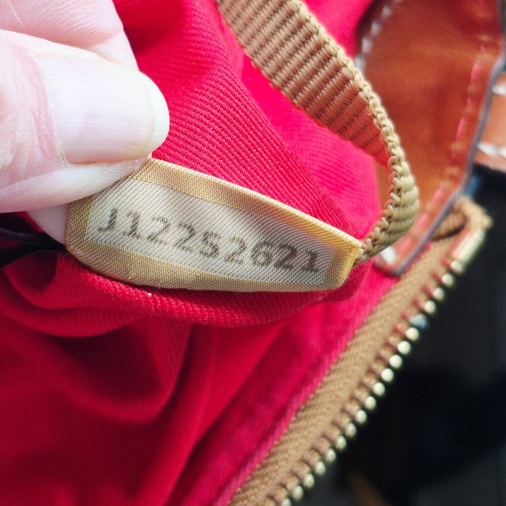 Dooney & Bourke Tote Bag Pebble Grain Leather Navy /Brown Red Lining #J12252621 - Picture 15 of 16